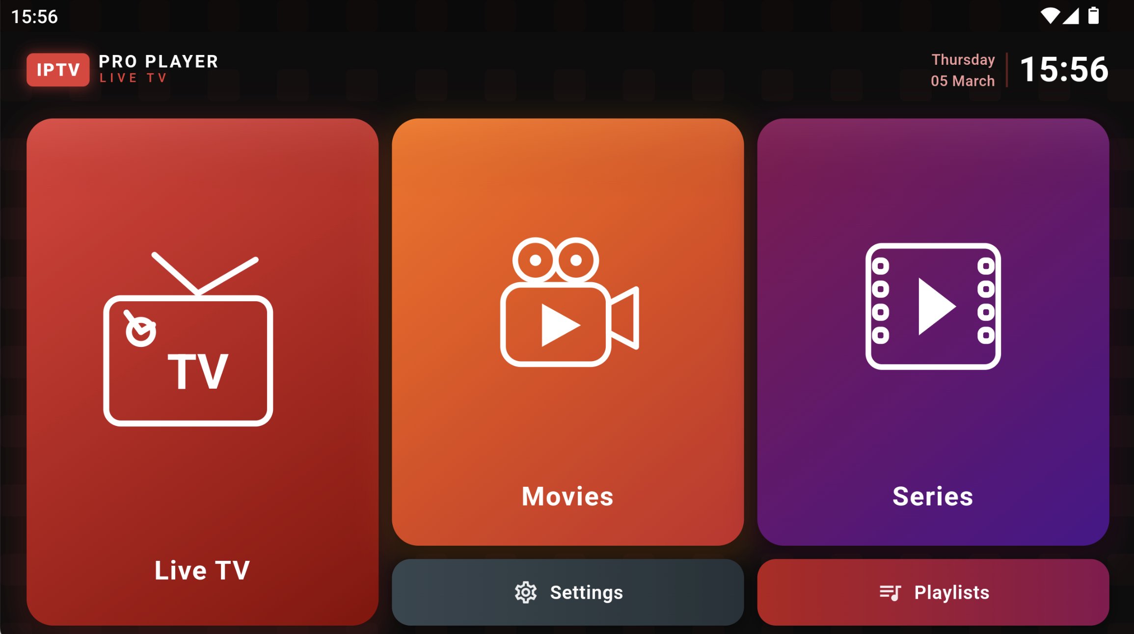 IPTV Pro på Android